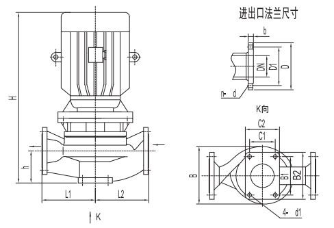 立式節能泵安裝圖 立式節能泵安裝圖